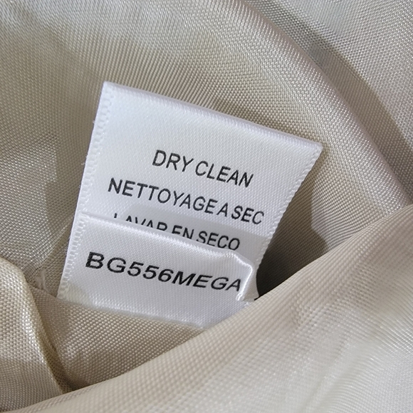 BCBG Max Azria Silk Linen Blend Skirt Size 8 Leaf Print A-Line Pleated Pockets - Picture 15 of 16